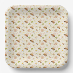 Bee Paper Plates, Honey Bee Party Tableware Plate