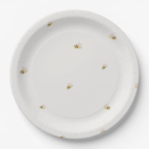 Bee Paper Plates - Sweet as can Bee Birthday Party