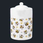 Bee Pattern Printed Teapot<br><div class="desc">Bee Pattern Printed Teapot</div>