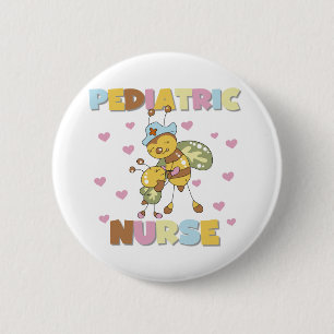 Bee Pediatric Nurse 2 Inch Round Button