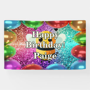 Bee Personalized character birthday banner