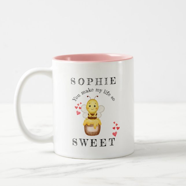 Bee Personnalisée La Mug de Saint Valentin (Gauche)