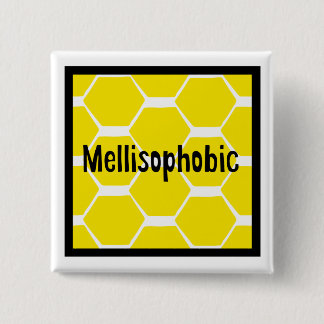 Bee-Phobic 2 Inch Square Button