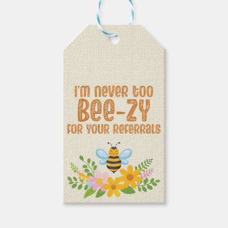 Bee POP-BY for Realtors, Honey Referrals Gift Tags