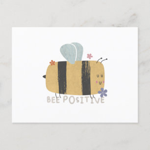Bee Positive - Carte de note de la chatte d'abeill