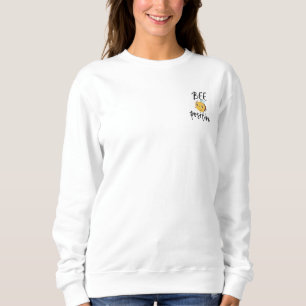 Bee Positive Cute Bumblebee Illustration Sweatshirt