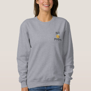 Bee Positive Cute Bumblebee Illustration Sweatshirt