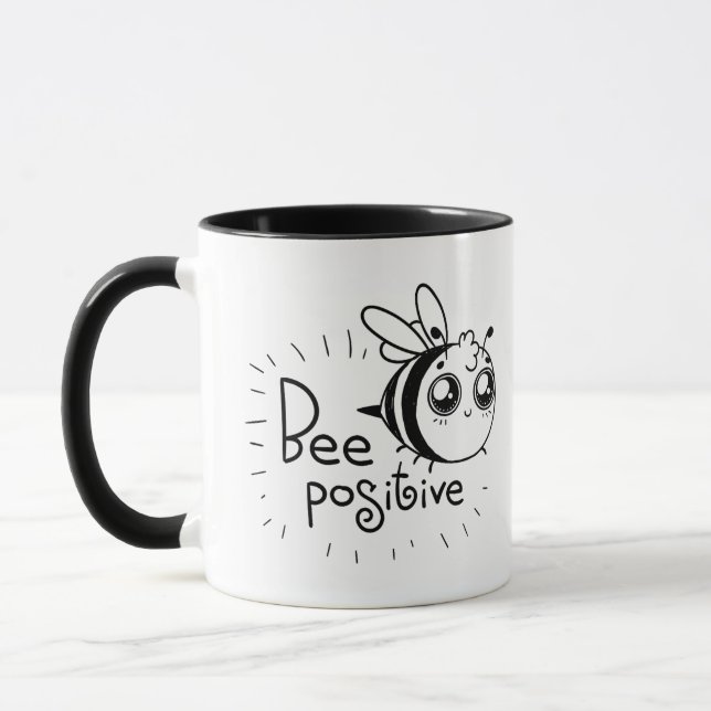 Bee Positive Mug (Left)