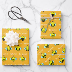 Bee Positive!! Wrapping Paper Sheet