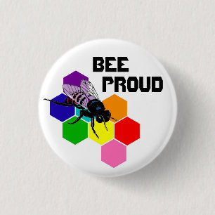 Bee Proud - bisexual flag 1 Inch Round Button
