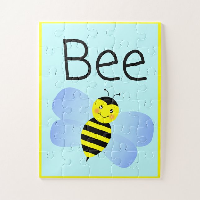 Bee Puzzle for Kids. 30 oversize pieces  (Vertical)