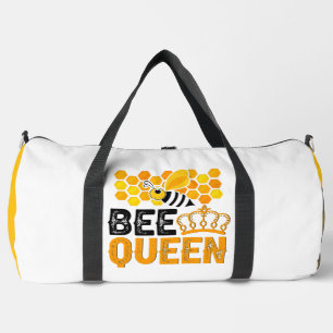 Bee Queen Honeycomb Crown Duffle Bag