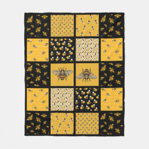 Bee Quilt Two Fleece Blanket