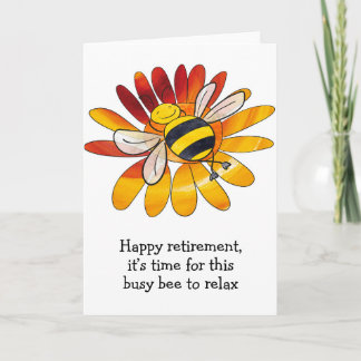 Bee retirement card
