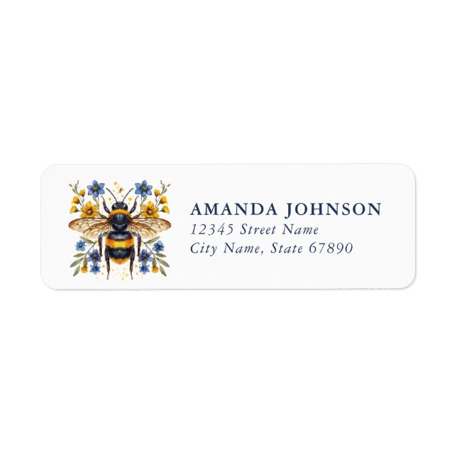 Bee Return Address Labels (Front)