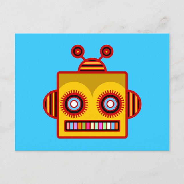 Bee Robot Fun Postcard (Front)
