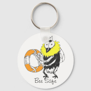 Bee Safe Keychain