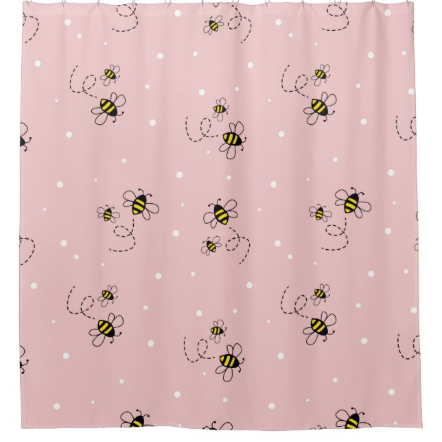 Bee seamless pattern on pastel background. Vintage (Front)