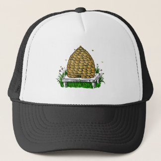 bee skep colour trucker hat