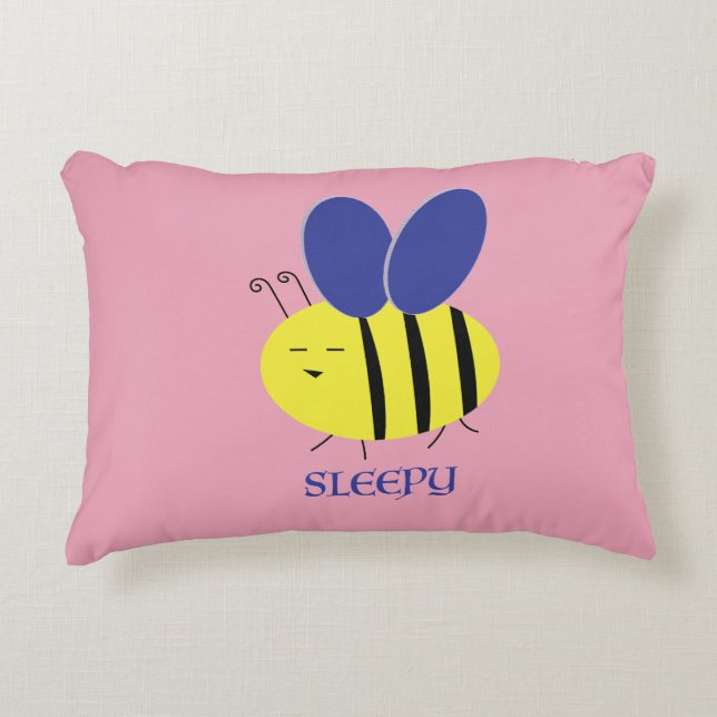 Bee Sleepy Accent Pillow (Front)