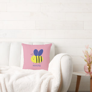 Bee Sleepy Throw Pillow