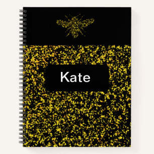 Bee Splattered Paint  Notebook