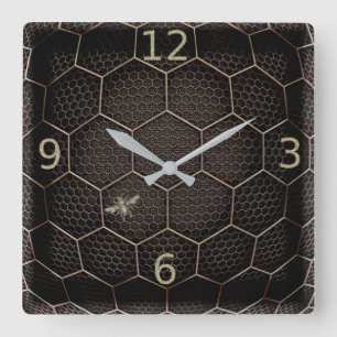 Bee Square Wall Clock
