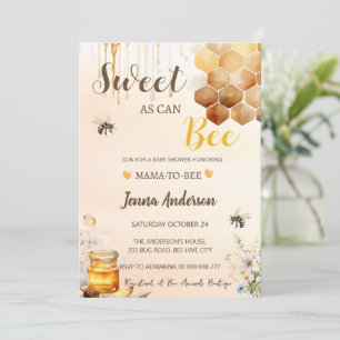 Bee Sweet As Can Bee Baby Shower Mama To Bee Invitation