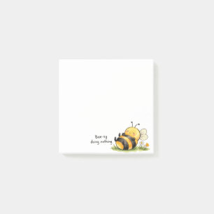 Bee-sy Doing Nothing Funny Bee Post-it Notes