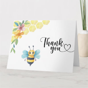 Bee thank you for beeing here  card