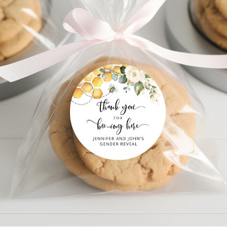 Bee thank you for beeing here stickers