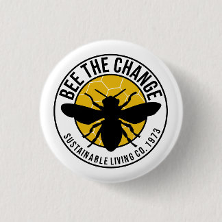 'Bee The Change' 3cm round badge 1 Inch Round Button