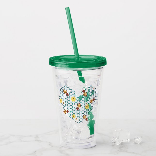 Bee the Difference Inspirational Acrylic Tumbler (Front Ice)
