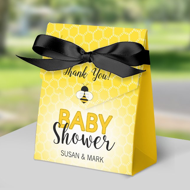 Bee theme Baby Shower Favour Box.  Favor Box (Creator Uploaded)