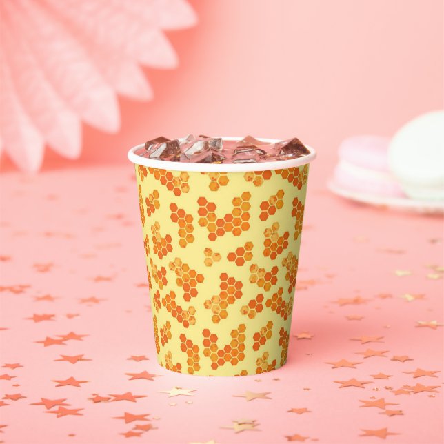 Bee Theme Personalized Birthday Paper Cups (Insitu)