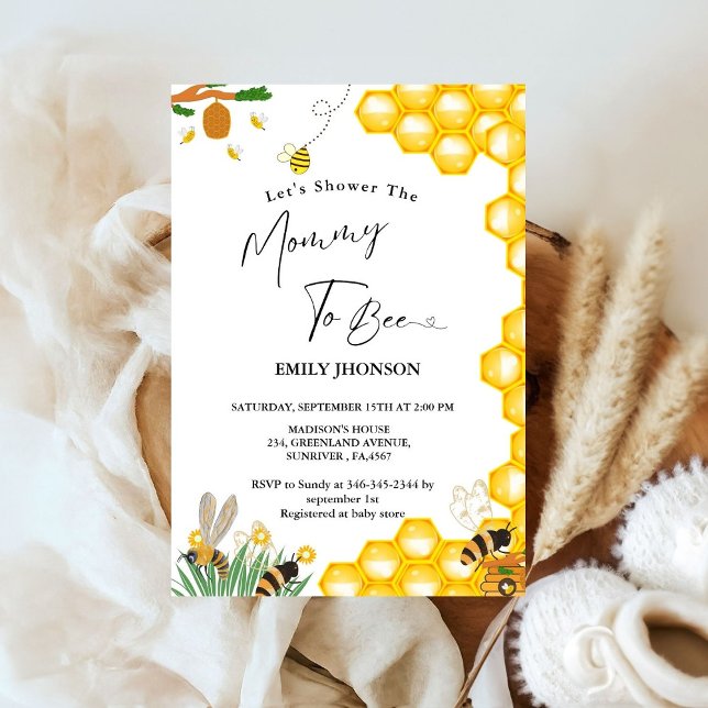 Bee theme  Shower  the Mommy to  bee baby shower Invitation (Creator Uploaded)