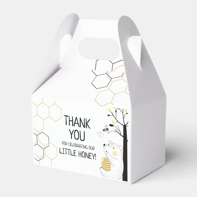 BEE THEMED BABY SHOWER, HONEY, PARTY FAVOR BOX (Front Side)