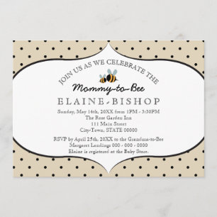 Bee Themed - Baby Shower Invitation - Mommy to Bee