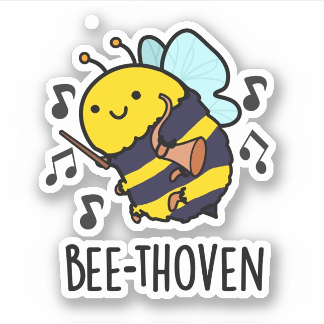 Bee-thoven Funny Music Bee Pun  (Front)
