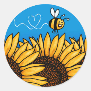 bee trail sunflower stickers