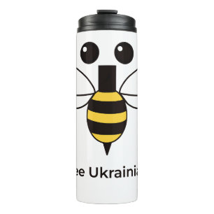 Bee Ukrainian Cute Minimalist Bee Thermal Tumbler