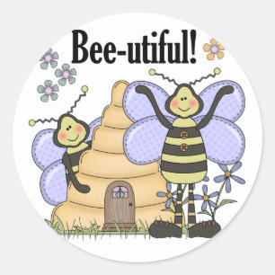 Bee-utiful Bumblebees Classic Round Sticker