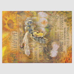 Bee Vintage Decoupage Tissue Paper