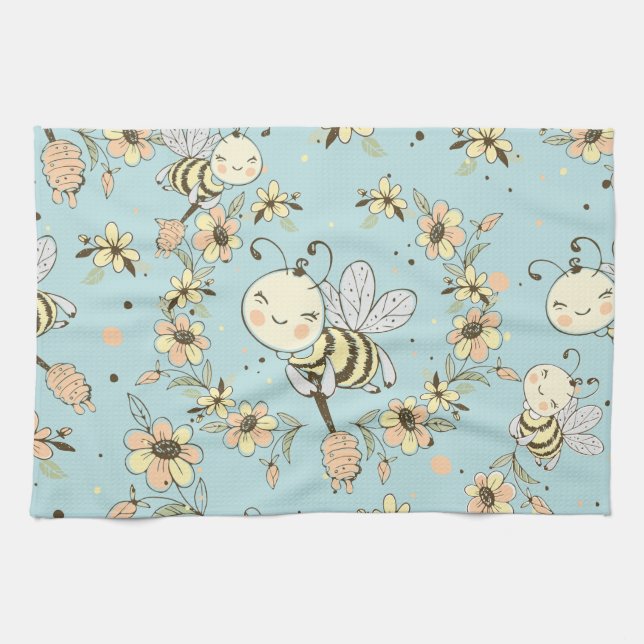 Bee Wall Decor Kitchen Towel (Horizontal)