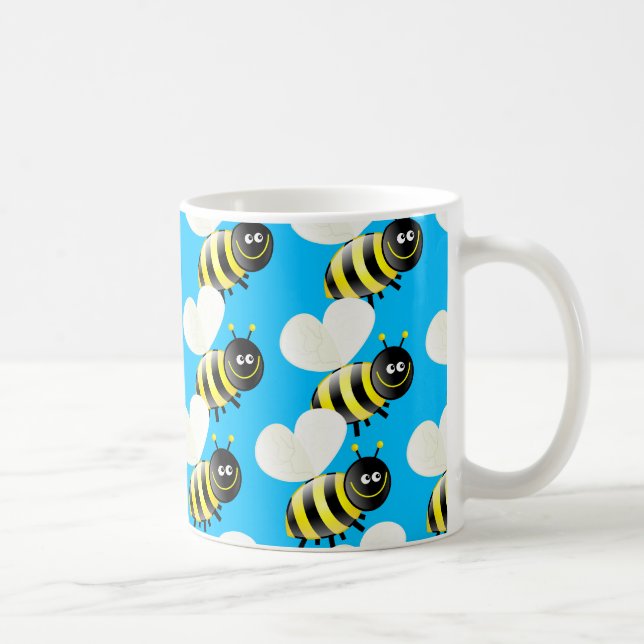 Bee Wallpaper Coffee Mug (Right)