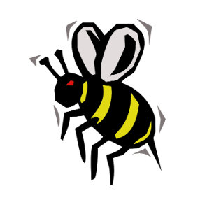 Bee Wasp Shape T-Shirt Flying Insect Art