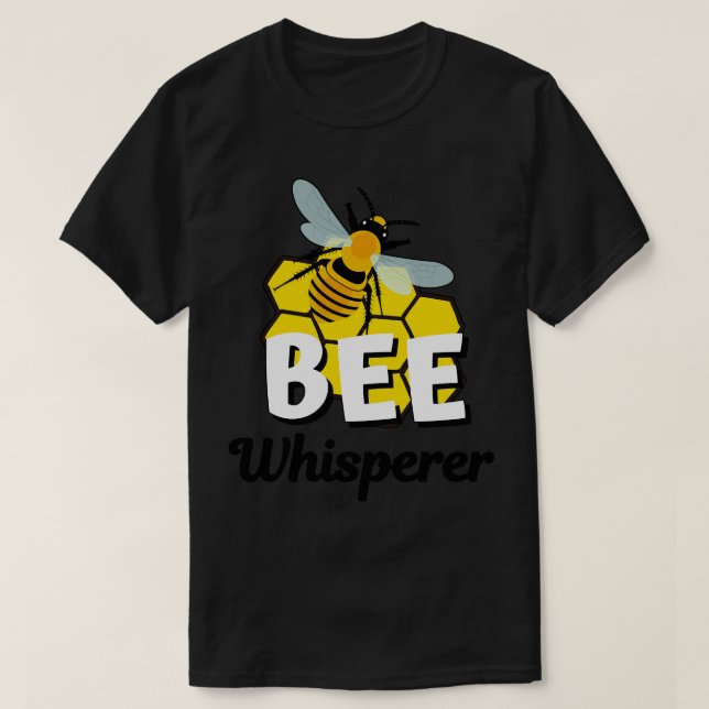 Bee Whisper Honey Bees Honeycomb T-Shirt (Design Front)