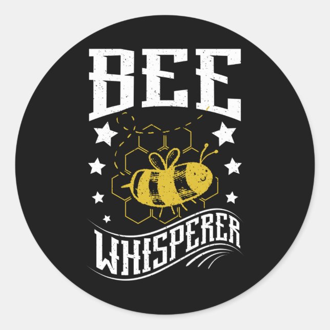 Bee Whisperer Classic Round Sticker (Front)