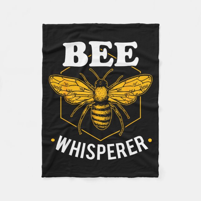 Bee Whisperer - Funny Beekeeng &amp; Beekeeper  Fleece Blanket (Front)