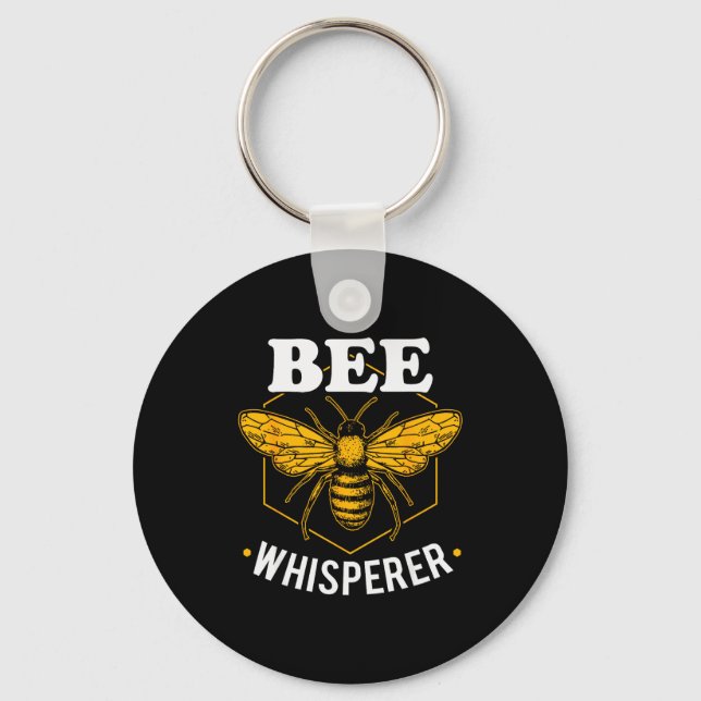 Bee Whisperer - Funny Beekeeng &amp; Beekeeper  Keychain (Front)
